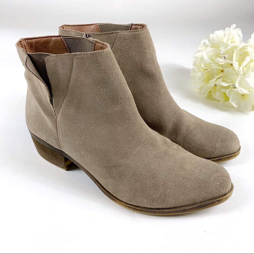 Lucky Brand Benissa Suede Ankle Boots - Size 8.5